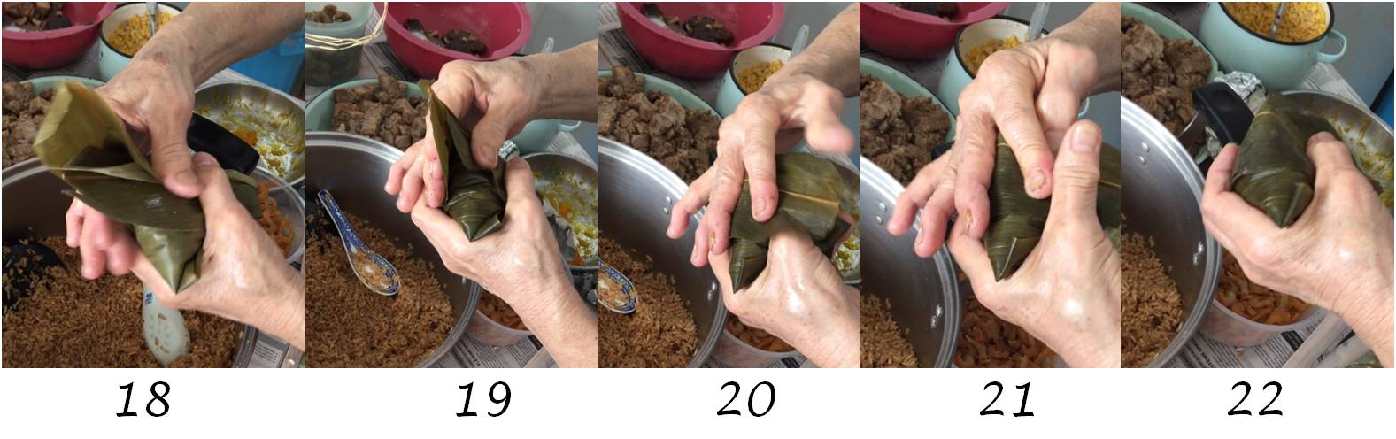 making rice dumpling
